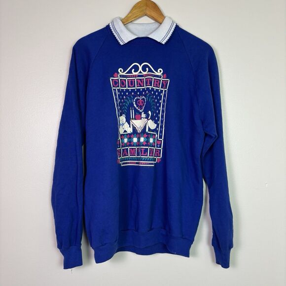 Vintage Gopher Sport Sweatshirt Women's XL Country Sampler Faux Collar Nostalgic - Picture 3 of 15